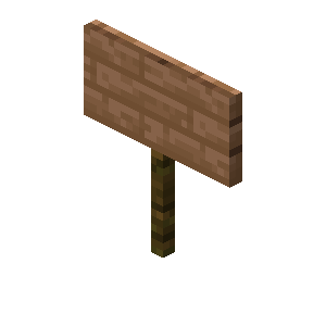 Pancarte en acajou Minecraft