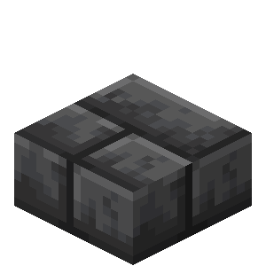 Dalle d’ardoise des abîmes taillée Minecraft