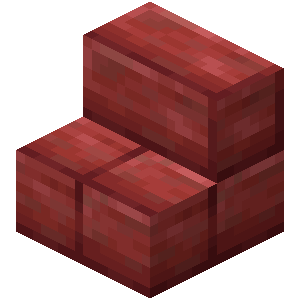 Escalier en cinabre taillé Minecraft