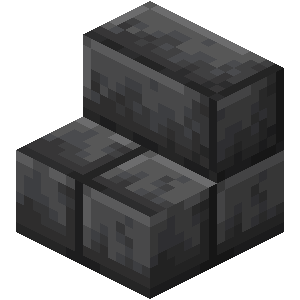 Escalier en ardoise des abîmes taillée Minecraft