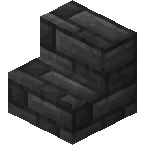 Escalier en ardoise des abîmes carrelée Minecraft