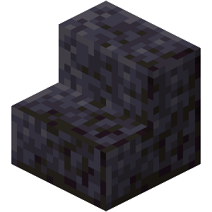 Escalier en roche noire polie Minecraft