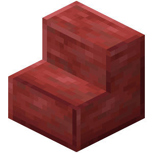 Escalier en cinabre poli Minecraft
