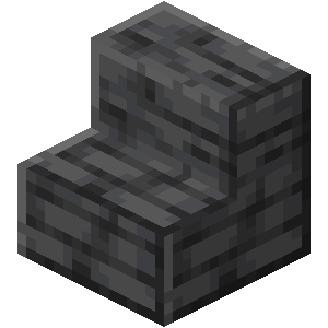 Escalier en ardoise des abîmes polie Minecraft