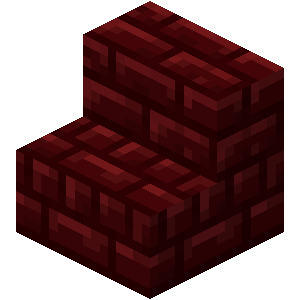 Escalier en briques rouges du Nether Minecraft