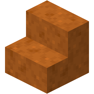 Escalier en grès rouge lisse Minecraft