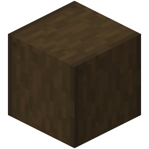 Bois de chêne noir écorcé Minecraft