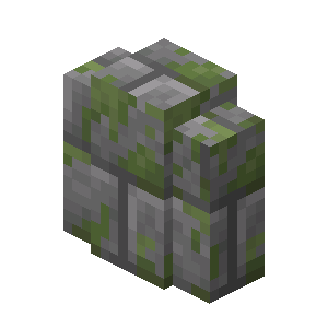 Muret de pierre taillée moussue Minecraft