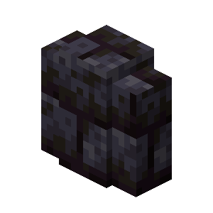 Muret de roche noire polie taillée Minecraft