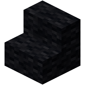 Escalier en laine noire Minecraft
