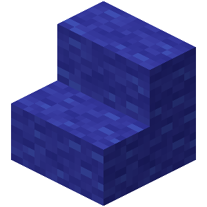 Escalier en laine bleue Minecraft