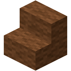 Escalier en laine brune Minecraft
