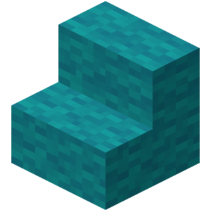 Escalier en laine cyan Minecraft