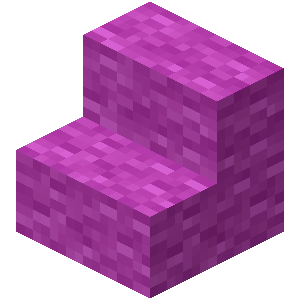 Escalier en laine magenta Minecraft