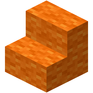 Escalier en laine orange Minecraft
