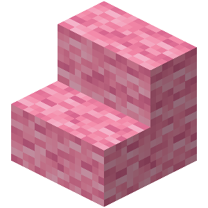 Escalier en laine rose Minecraft