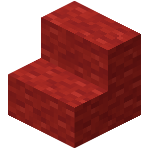 Escalier en laine rouge Minecraft