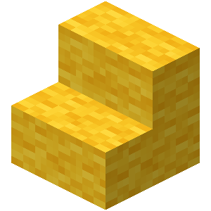 Escalier en laine jaune Minecraft