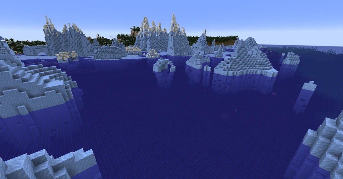 Océan gelé profond dans Minecraft