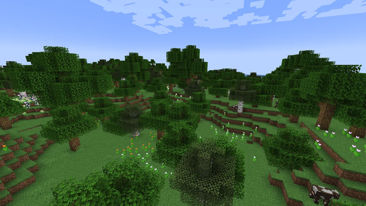 Forêt fleurie dans Minecraft