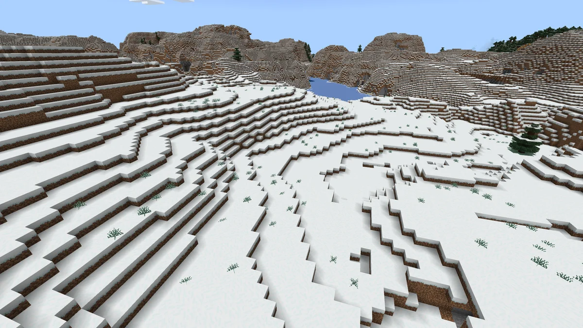 Plaines enneigées dans Minecraft